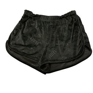 Juicy Couture Black Velour Women's Pajama Shorts Size Medium